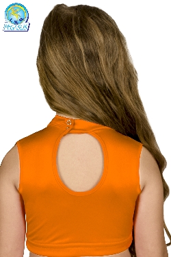 TOP LYCRA SCOLLO AMERICANO ARANCIONE DANZA BAMBINA